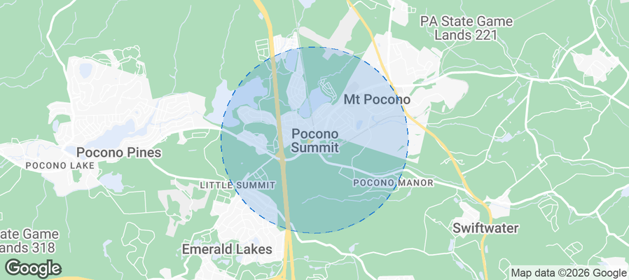 Pocono Summit Airbnb map